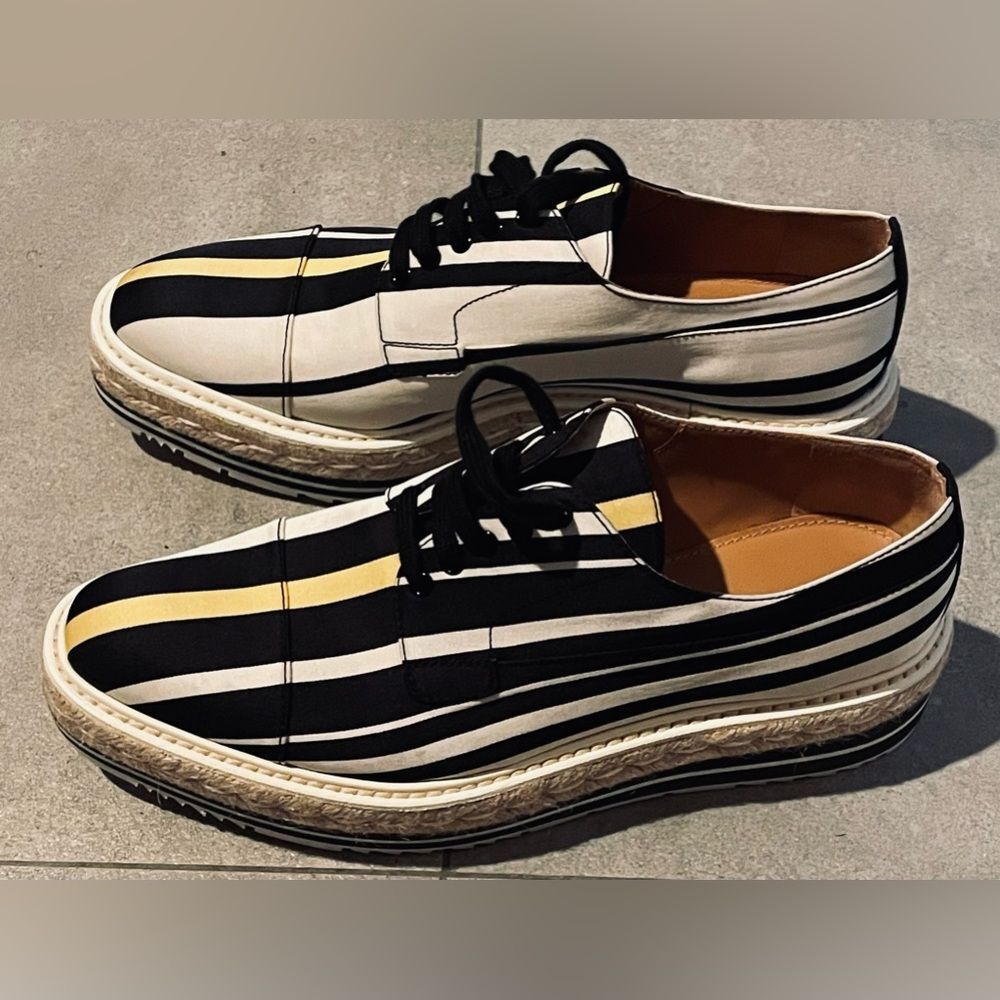 2 item bundle - Prada Loafers - Size 10.5 - Yellow White Crossbody Shoulder Bag